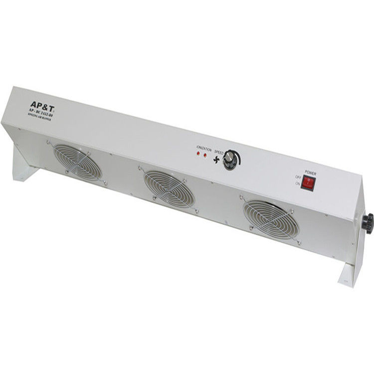 White Three Fan Anti Static Ionizer Overhead Ionizer For Splitting Machine